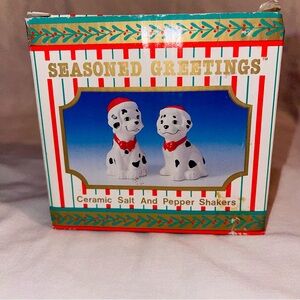 Brand New in Package Russ Dalmatian Salt and Pepper Shakers.